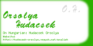 orsolya hudacsek business card